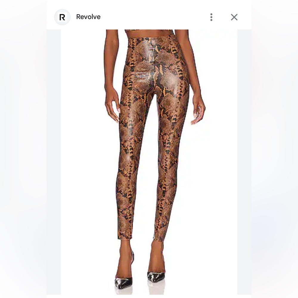 REVOLVE Women's Brown Snakeskin Leggings